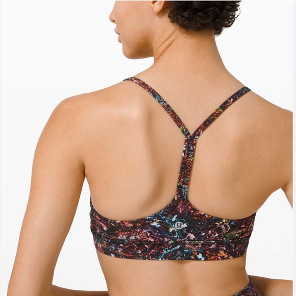 Lululemon Flow Y Nulu Bra in Foilage Overlay Multi Floral - Picture 1 of 5